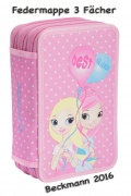 Federmappe, 3 Fächer<br> Friends Pink 16